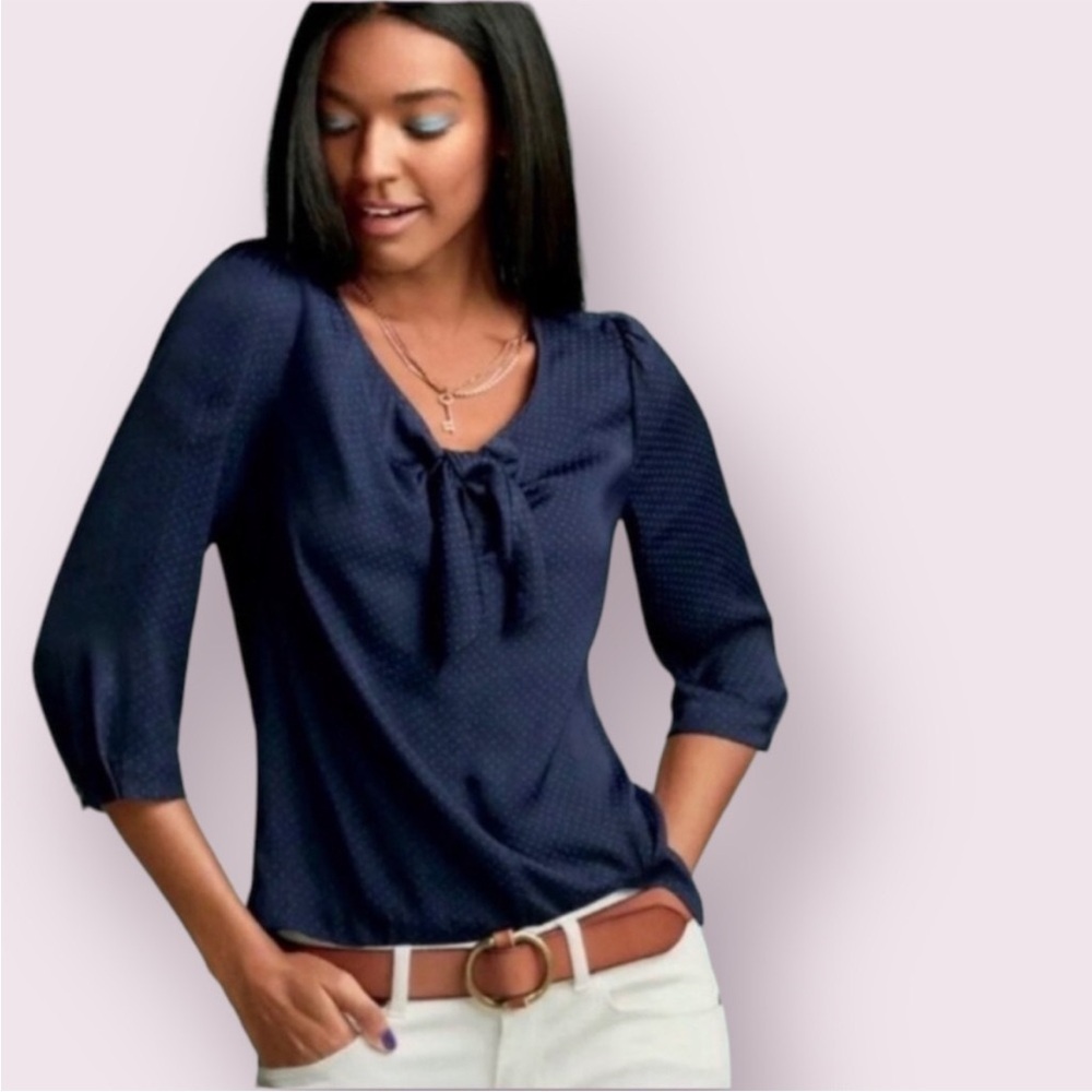 CAbi Style 5526 Polka Dot Knot Blouse